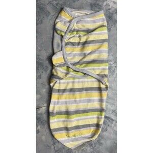 Summer Infant SwaddleMe Swaddle Me Yellow Stripe Baby Swaddle, Size Small/Medium